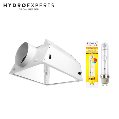Flexstar Armour Series LEC/CMH 200MM Air-Cooled Fixture - 315W + Horti-Vision 315W Lamp