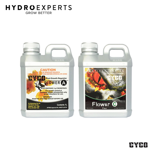 Cyco Platinum Flower PGR (A) + (B) + Non PGR (C) 3 x 1L Set Plant