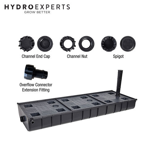 WaterUps Sub-Irrigation Channel Basic Kit - 1.3M x 0.47 x 0.16M