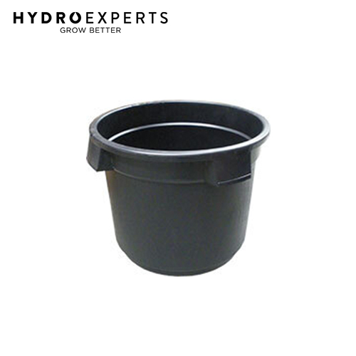 Black Round 500MM Pot with Handles - 52L | No Holes