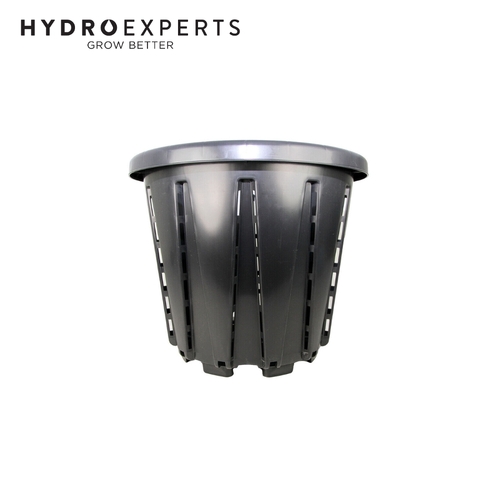 Anti-Root Spiral Round Garden Black Pot with Fleet - 10L [Number of Pots: 1]