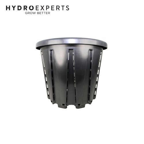 Anti-Root Spiral Round Garden Black Pot with Fleet - 28L [Number of Pots: 1]