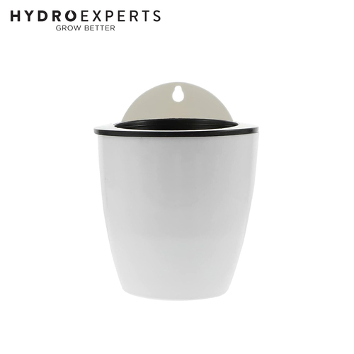 Self Watering Wall Mounted Basket - White