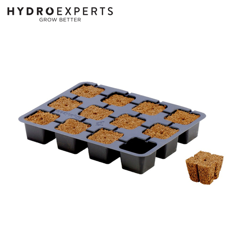 Eazy Plug Coco Peat Based Propagation Medium with Tray - [Size: 12 Cubes]