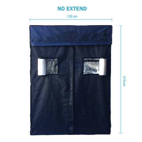 Hydroponics Grow Tent - 152CM x 152CM x (213CM - 244CM) | Height Adjustable