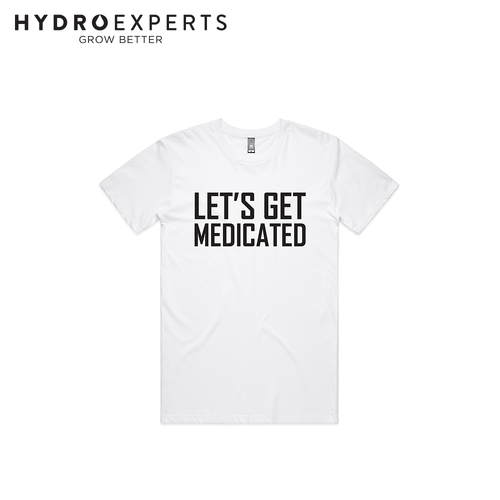 Hydro Experts Let's Get Medicated T-Shirt - Small | White