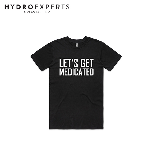 Hydro Experts Let's Get Medicated T-Shirt - XSM | Black