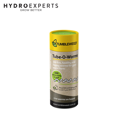 Tumbleweed Tube-O-Worms - 500 Worms | Live Composting Worms