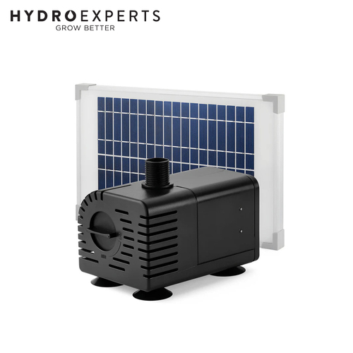 PondMAX 12V DC Water Pump with Solar Panel - PS1700 | 1700 L/H | 19W | Head 2.6M | 19MM/20MM Tubing