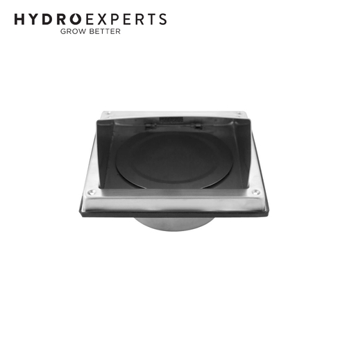 Fantech Square 304 Stainless Steel External Hood Vent - BAL-40 Rated - [Flange Size: 150MM (6