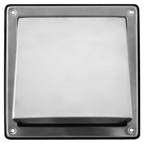 Fantech Square 304 Stainless Steel External Hood Vent - BAL-40 Rated - [Flange Size: 150MM (6