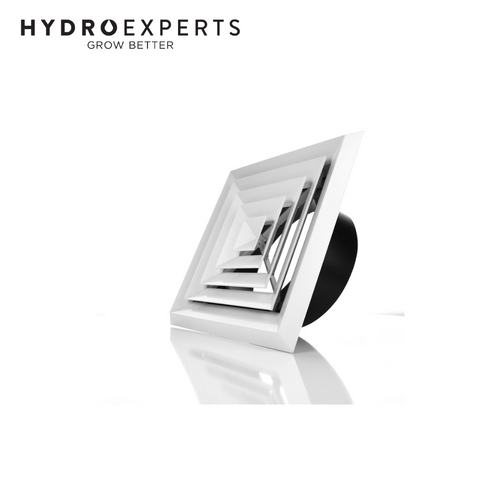 Bevelled Edge Air Diffusers 4 Way - 450MM x 450MM | [Duct Flange Size: 250MM (10